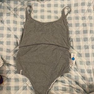 Grey swimsuit size medium new with tags